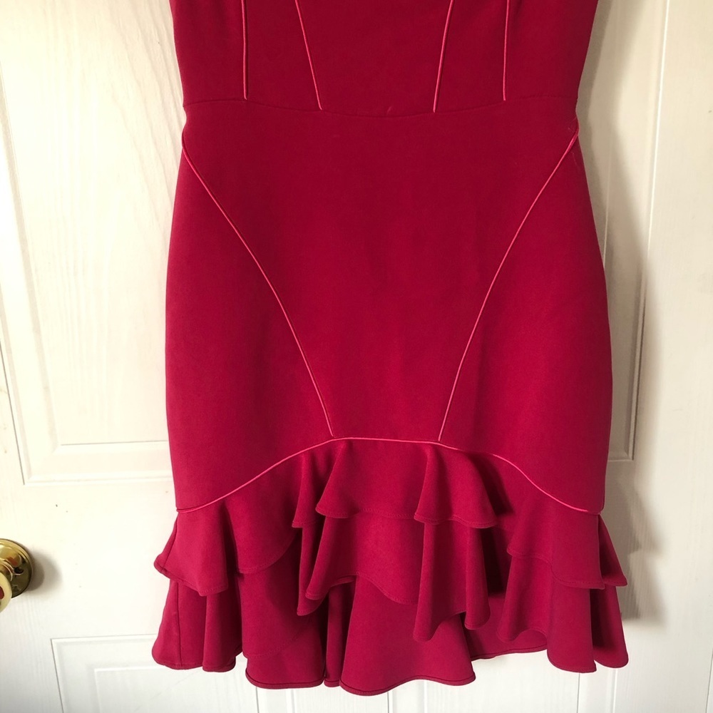 NWT Jonathan Simkhai Crepe Combo Mini Ruffle Dress - Picture 7 of 16